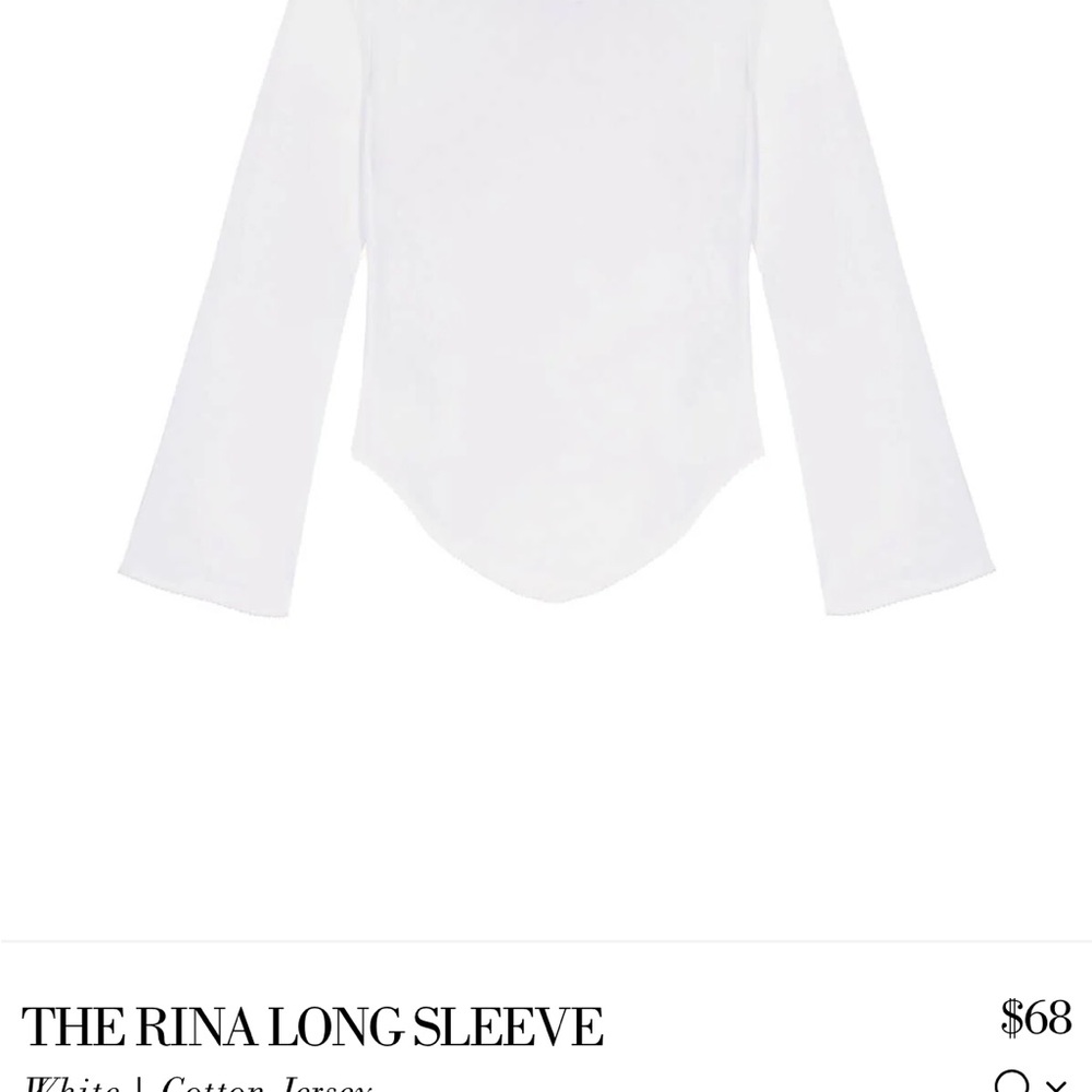 Rina Women's Long Sleeve Tee - Classic White